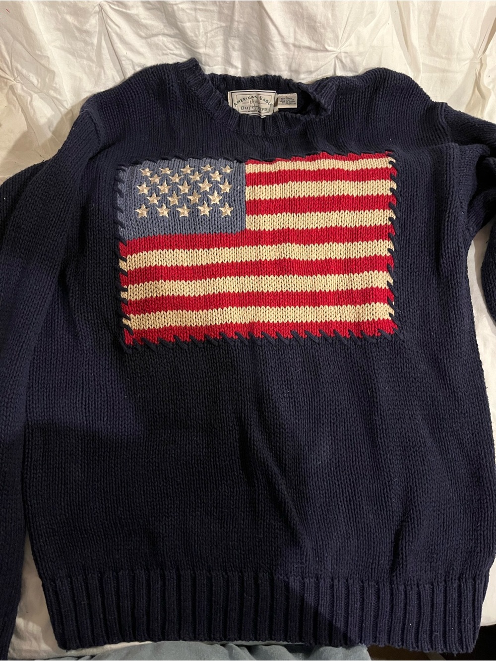 Polo by Ralph Lauren American Eagle Outfitters Sweater with AmericanFlag.